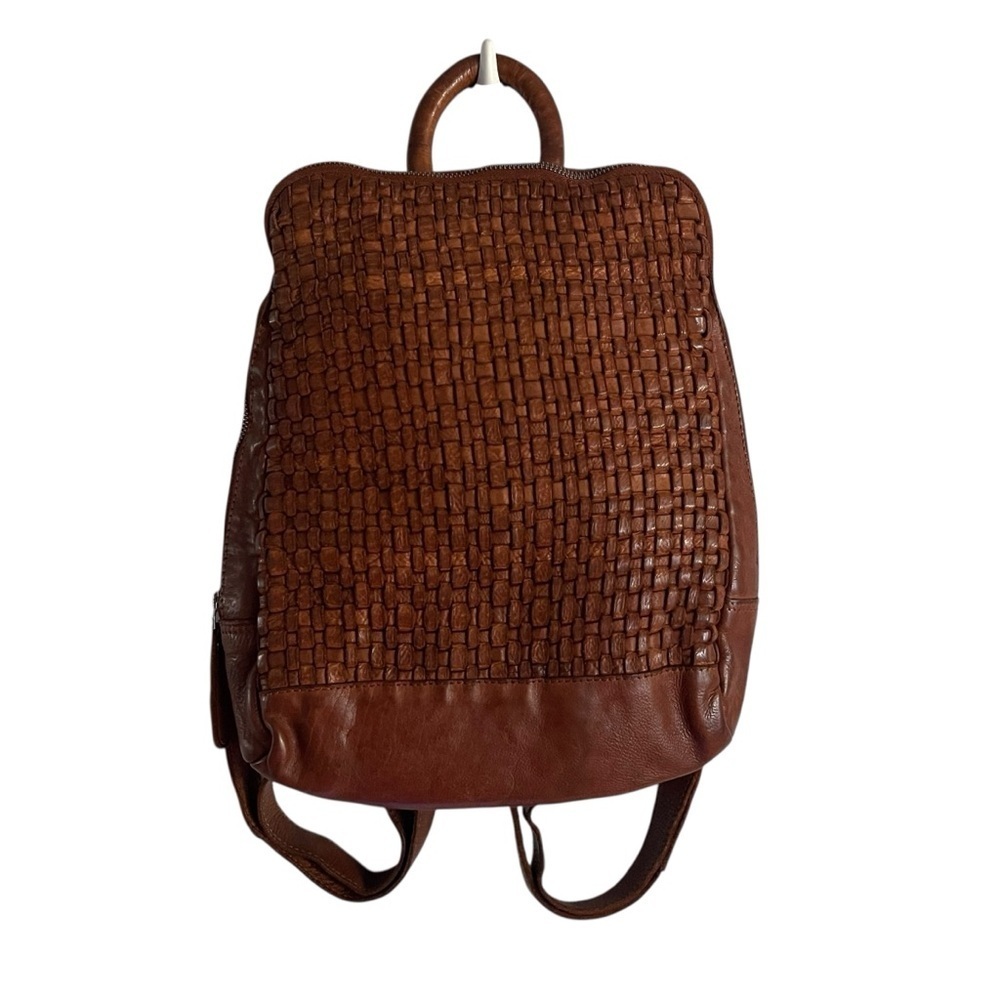Anthropologie Vilenca Brown Woven Backpack Holland